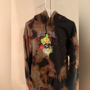 Richie Rich Money Hoodie Sweatshirt Men's Large Tie Dye